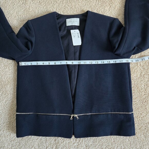 Sandro cropped open front blazer jacket - Picture 9 of 12